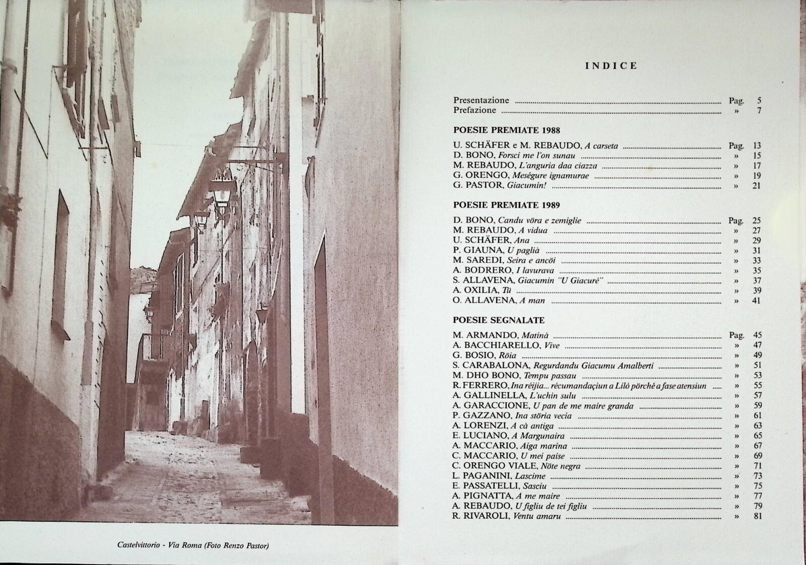 U Giacuré Premio Di Poesia Dialettale Intemelia 1988-1989 Libro Poesie Dialetto