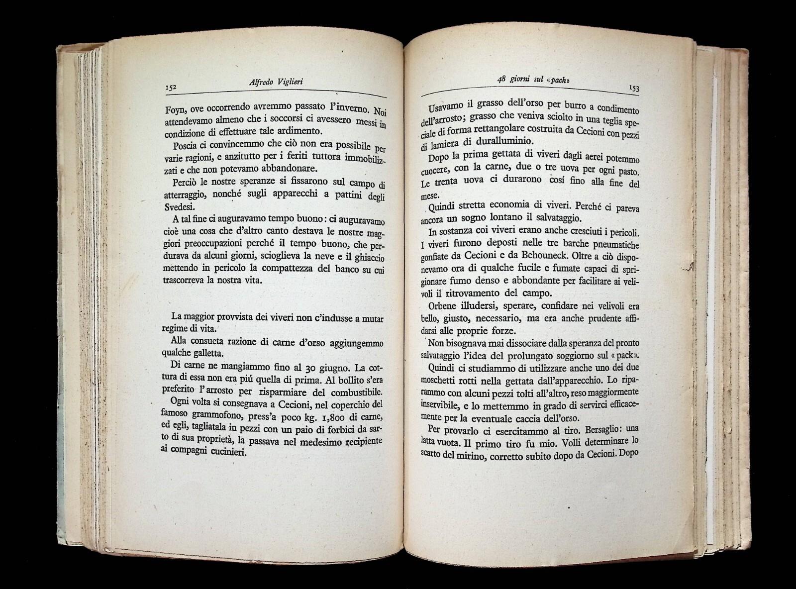 48 Giorni sul Pack Libro Alfredo Viglieri 1° Edizione 1929 Spedizione Polo Nord