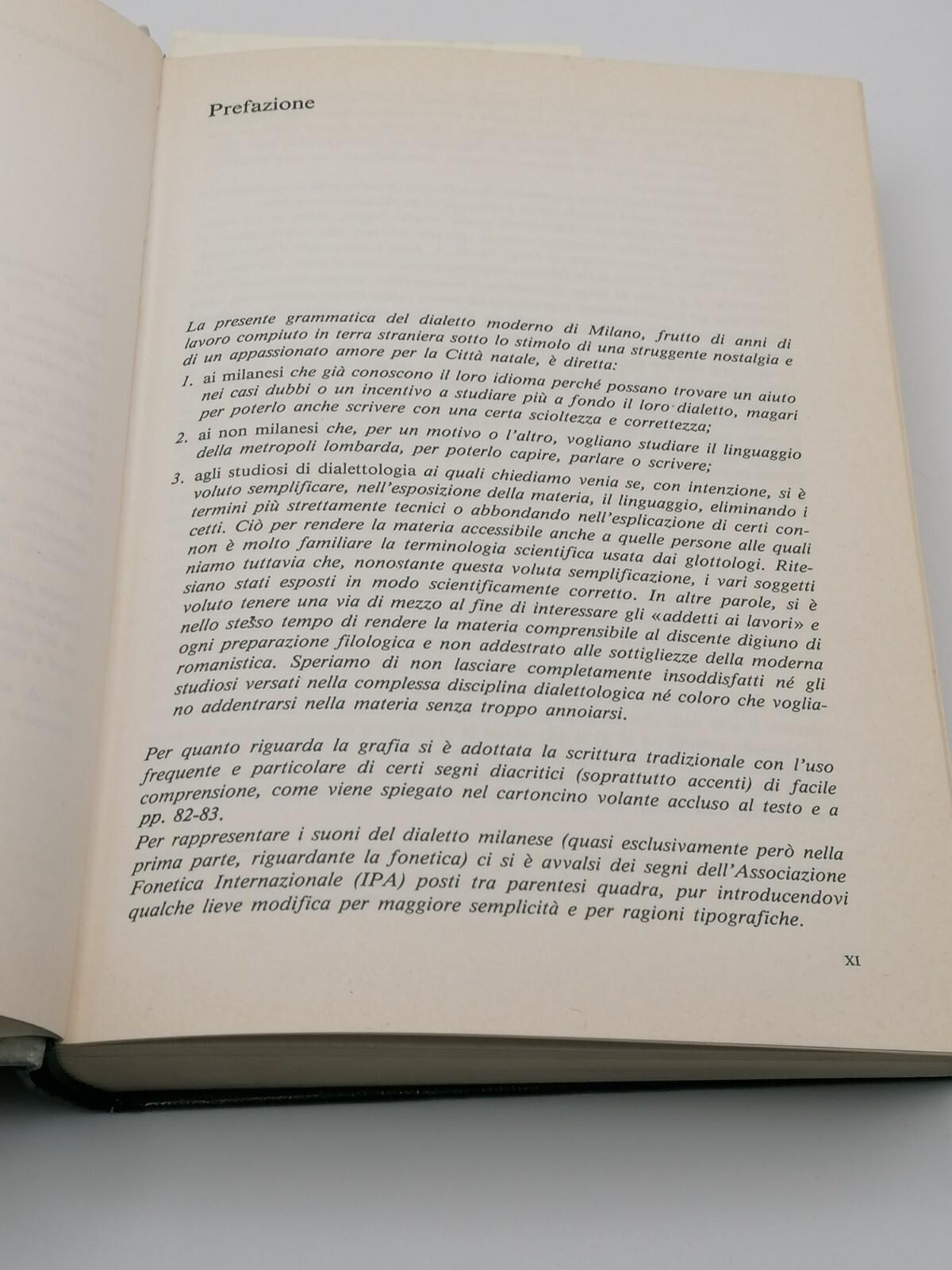 Grammatica Milanese Libro Franco Nicoli Bramante Metrica Versioni Lombarde 1983