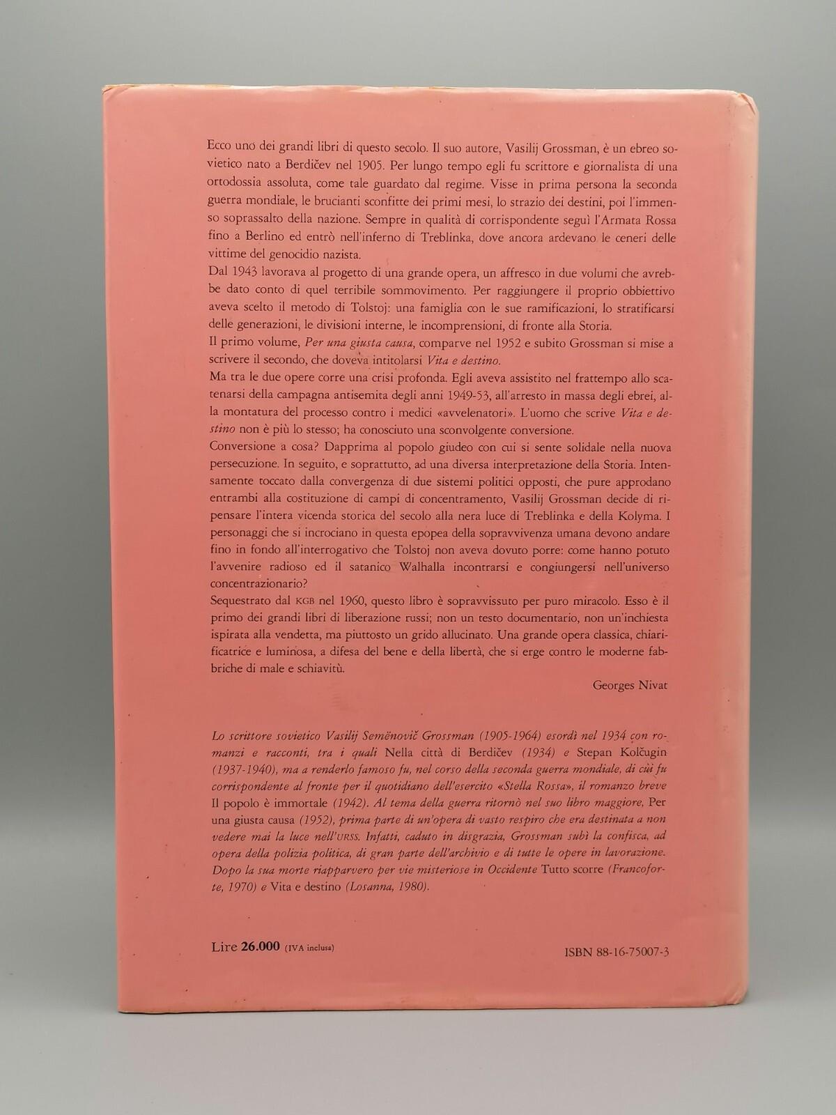 Libro Vita e Destino Vasilij Grossman Jaca Book Arte & Pensiero 1° Edizione 1984