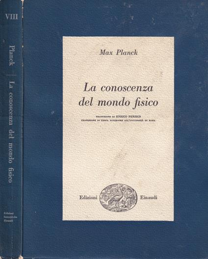 La conoscenza del mondo fisico - Max Planck - copertina