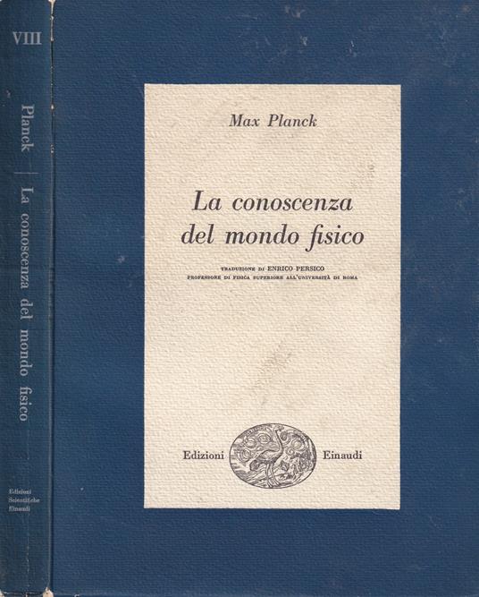 La conoscenza del mondo fisico - Max Planck - copertina