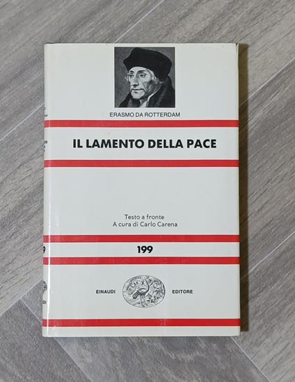 Il lamento della pace - Erasmo da Rotterdam - copertina
