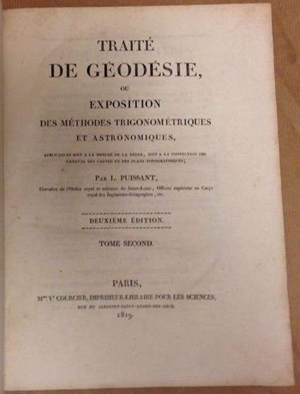 Traité de géodésie ou exposition des méthodes ... - Louis Puissant - copertina