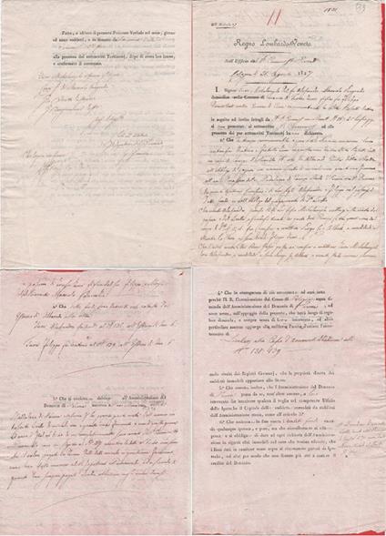 Regno Lombardo-Veneto. Ufficio Demanio. Cologna 1827 - copertina
