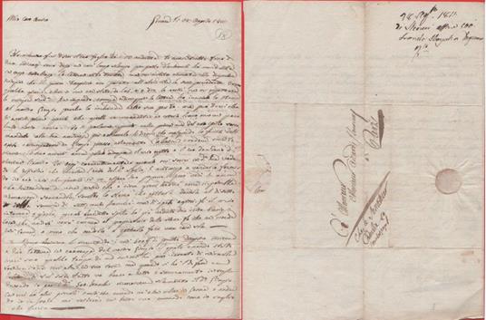 Lettera da Genova a Parigi. 1811 - copertina