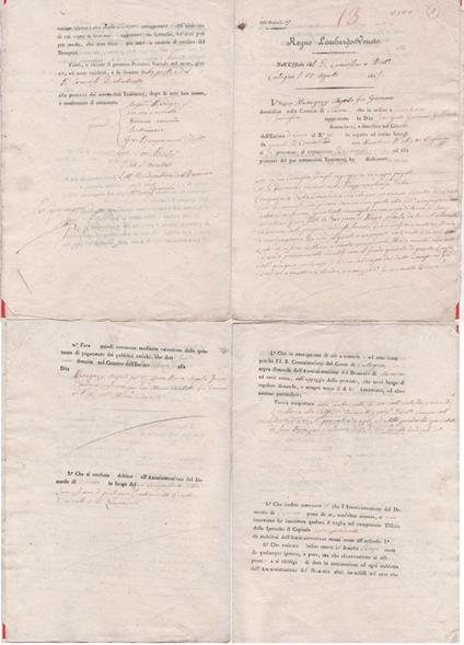 Regno Lombardo Veneto. Documento Catasto dell'estimo. Cologno 1829 - copertina