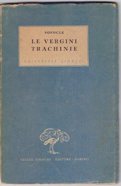 Le vergini Trachinie - Sofocle - copertina