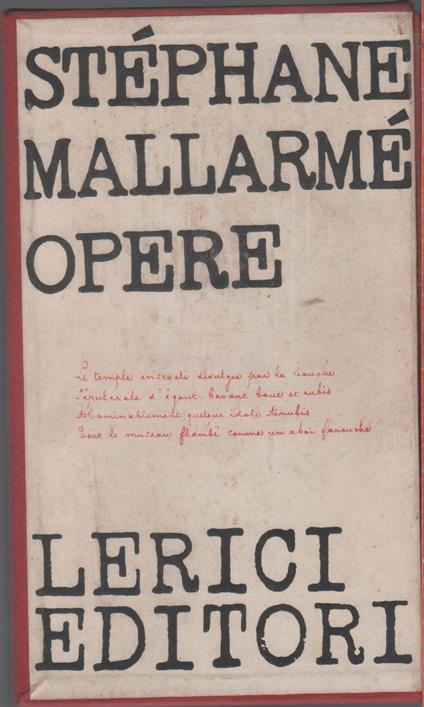 Opere - Stephane Mallarmé - Stéphane Mallarmé - copertina