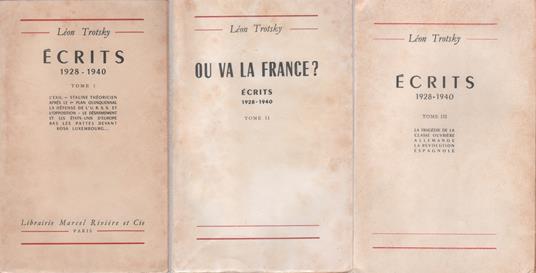 Léon Trotsky. Ecrits 1928-1940. Tre volumi - copertina