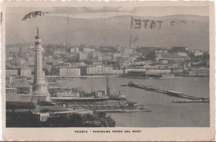 Trieste. Panorama preso dal mare. viaggiata 1941 - copertina