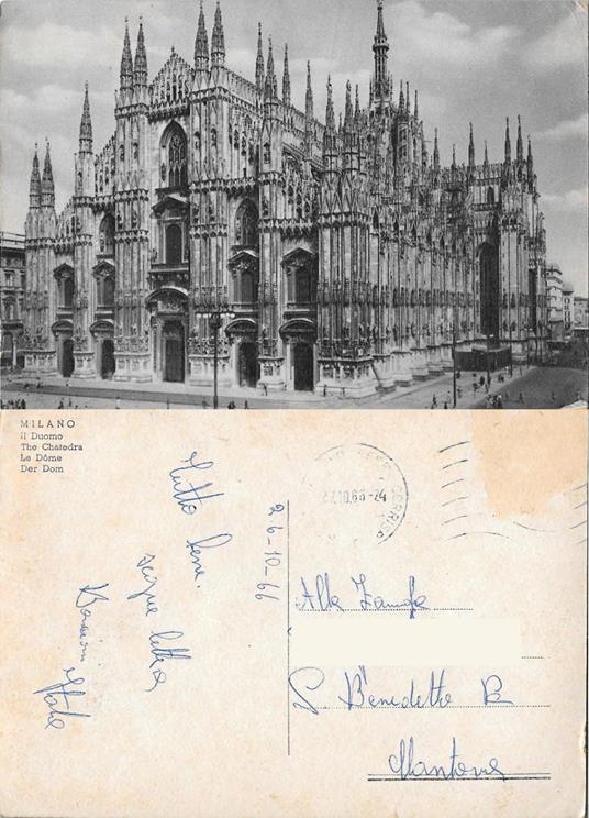 Milano. Il Duomo. Viaggiata 1966 - copertina