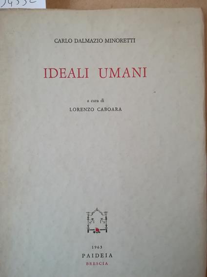 Ideali umani. A cura di Lorenzo Caboara - copertina