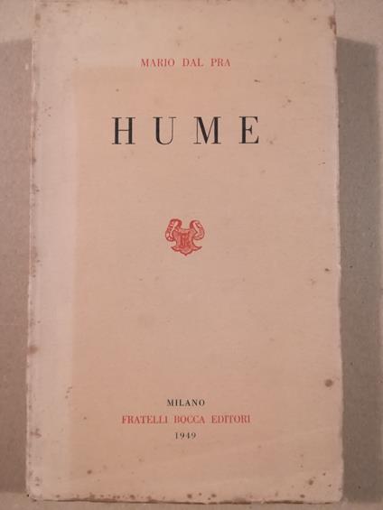 Hume - Mario Dal Pra - copertina