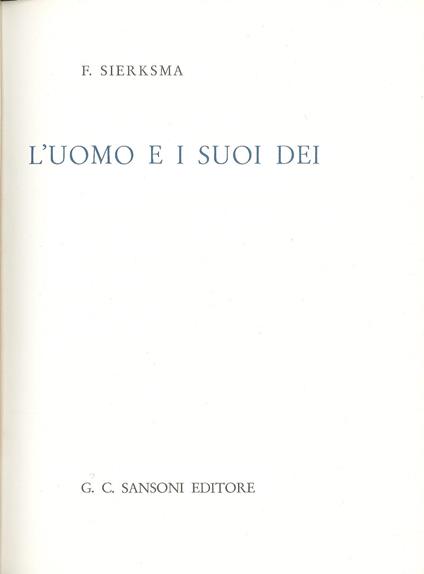 L’uomo e i suoi dei - copertina