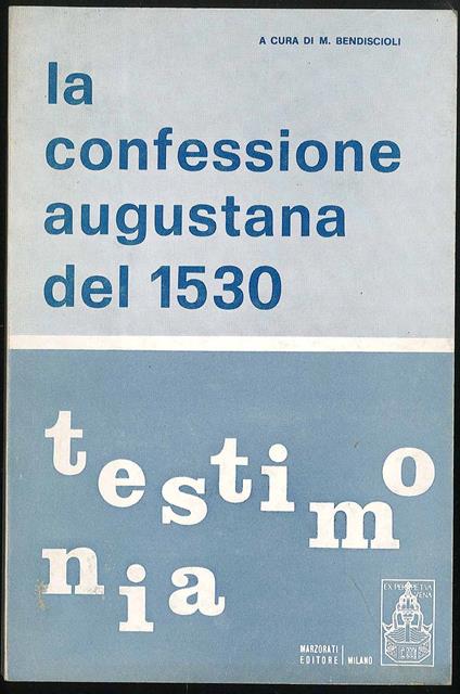La confessione augustana del 1530 - copertina