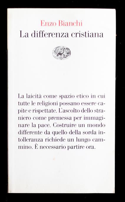 La differenza cristiana - Enzo Bianchi - copertina