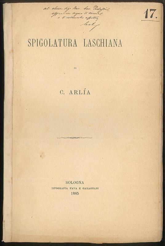 Spigolatura Laschiana - copertina