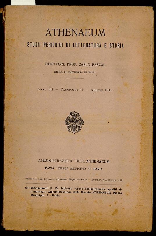Concetto e fine della filosofia secondo gli autografi inediti di V. Gioberti - Carlo Pascal - copertina