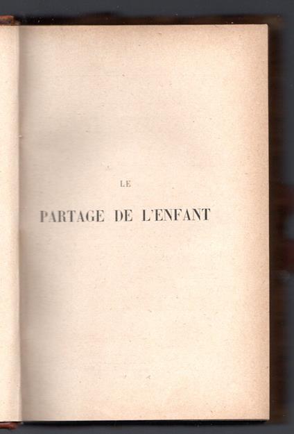 Le Partage de l'enfant - Leon Daudet - copertina