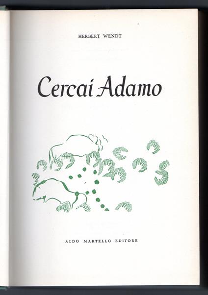 Cercai Adamo - Herbert Wendt - copertina