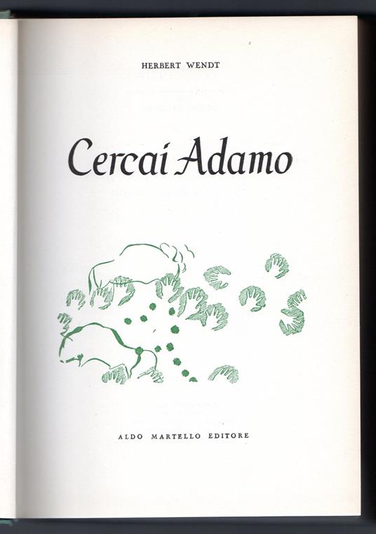 Cercai Adamo - Herbert Wendt - copertina