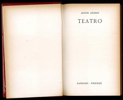 Teatro - Anton Cechov - copertina