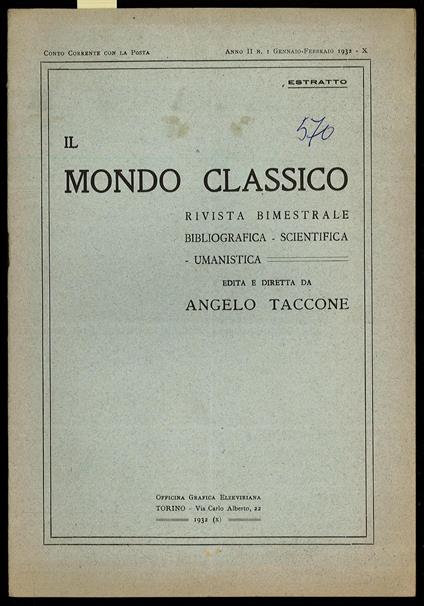 Il mondo classico - copertina