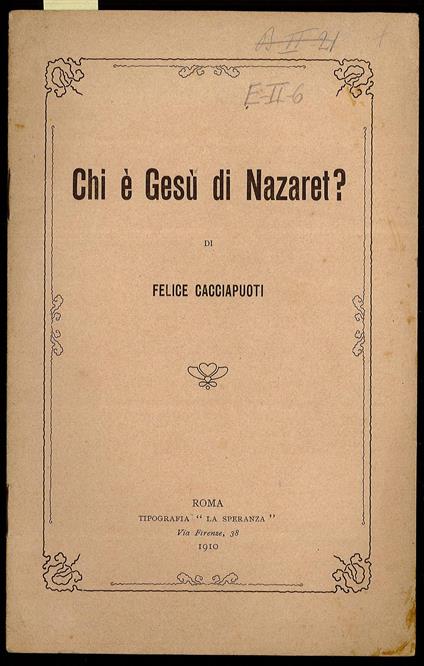 Chi è Gesù di Nazaret? - copertina