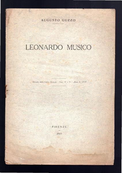Leonardo Musico - Augusto Guzzo - copertina