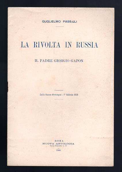 La rivolta in Russia. Il padre Giorgio Gapon - copertina