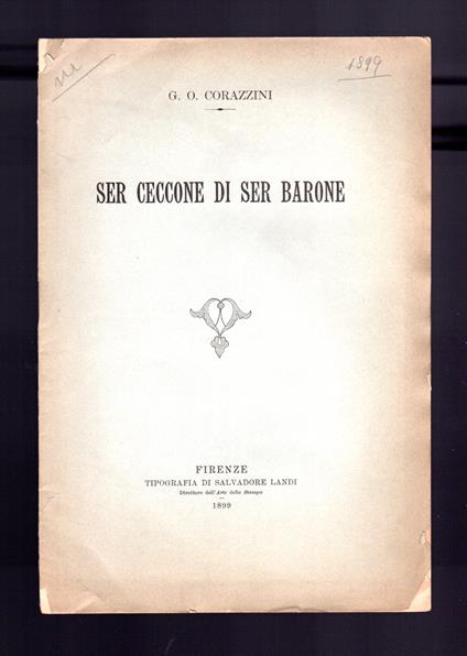 Ser Ceccone di Ser Barone - copertina