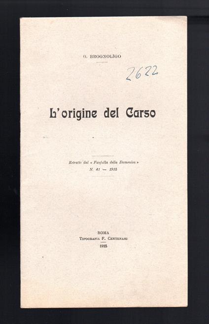 L'origine del Carso - copertina