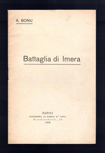 Battaglia di Imera - copertina
