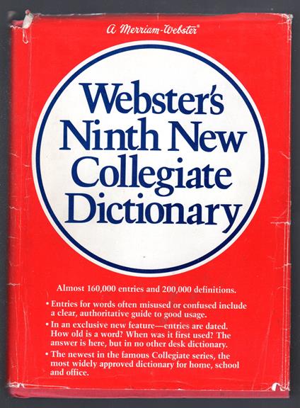 Webster's Ninth New Collegiate Dictionary - copertina