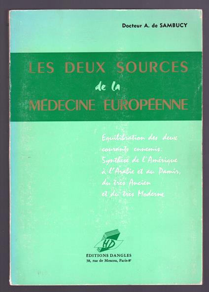 Les deux sources de la medicine europeenne - copertina