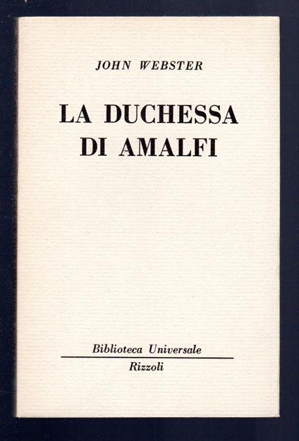 La duchessa di Amalfi - John Webster - copertina