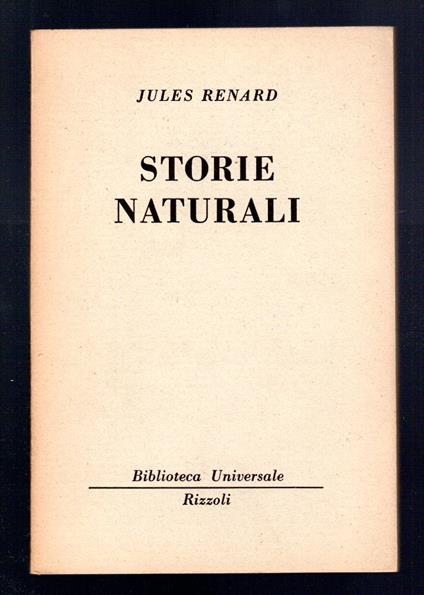 Storie naturali - Jules Renard - copertina