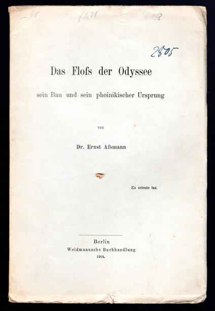 Das Flofs der Odyssee sein Bau sein phoinikischer Ursprung - copertina