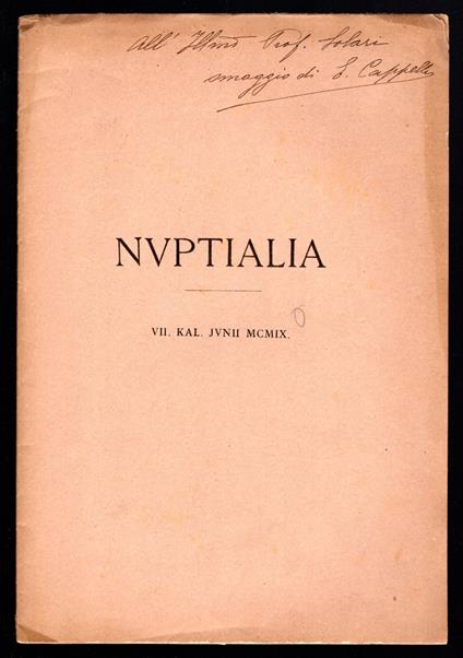 Athanasii a S. Carolo eremitarum excalceatorum S. Augustini ad P. Guidonem grandium abbatem camaldulensium et olim in gymnasio pisano professorem. Epistolae sex latino idiomate conscriptae - copertina