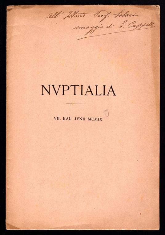 Athanasii a S. Carolo eremitarum excalceatorum S. Augustini ad P. Guidonem grandium abbatem camaldulensium et olim in gymnasio pisano professorem. Epistolae sex latino idiomate conscriptae - copertina