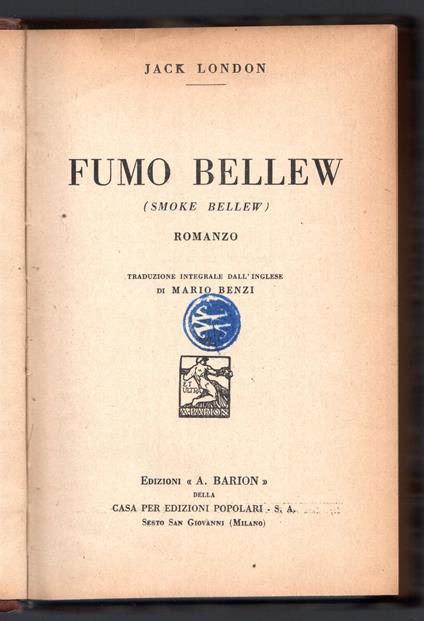 Fumo Bellew - Jack London - copertina