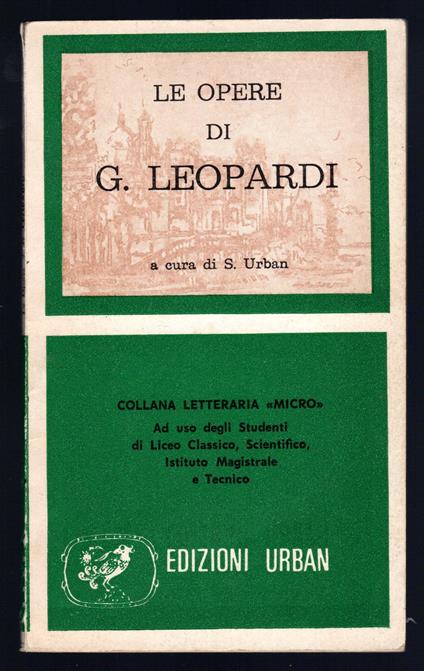 Le opere di G. Leopardi - copertina
