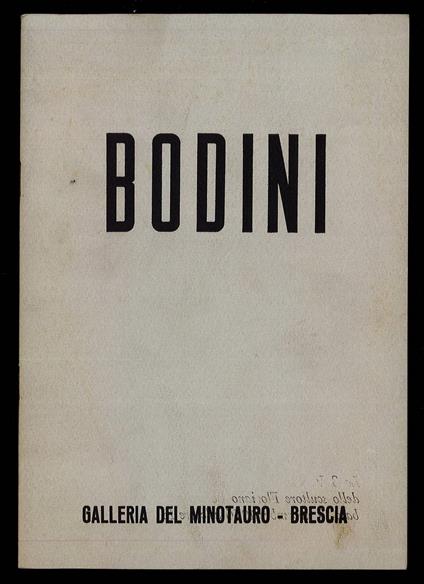 Bodini - copertina
