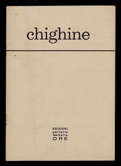 Chighine - copertina