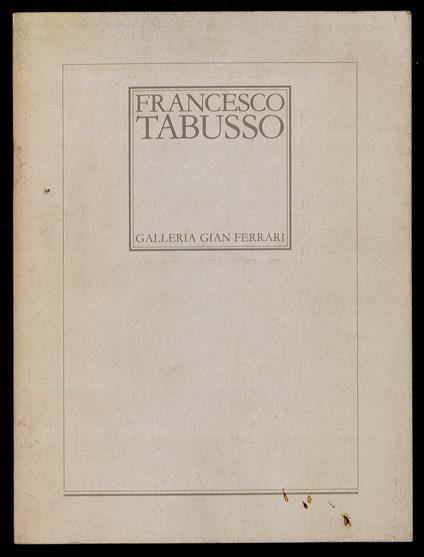 Francesco Tabusso - copertina