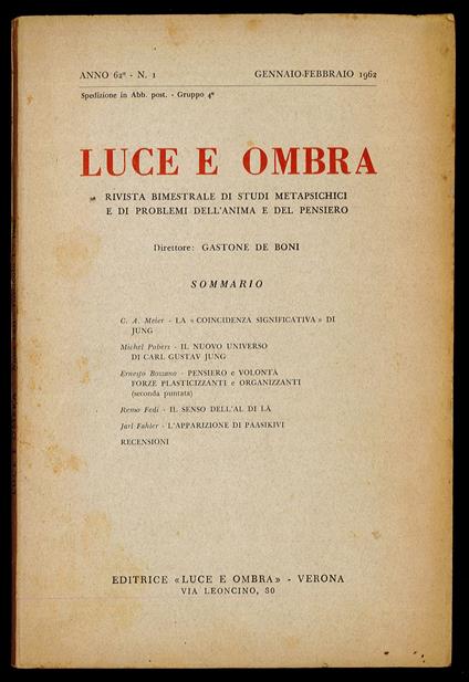 Luce e ombra 1962 n.1 - copertina