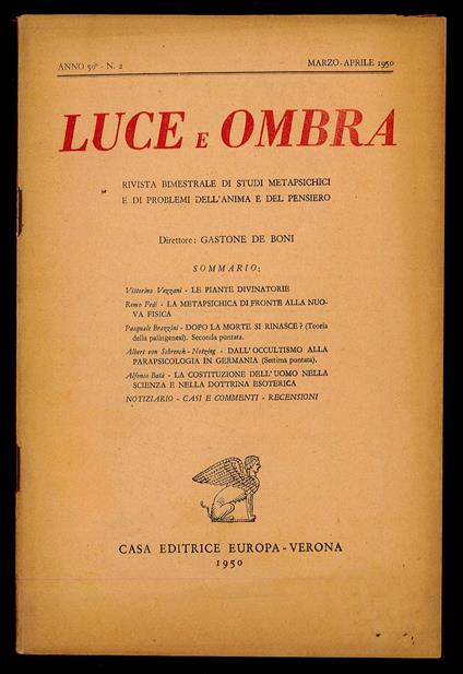 Luce e ombra 1950 n.2 - copertina