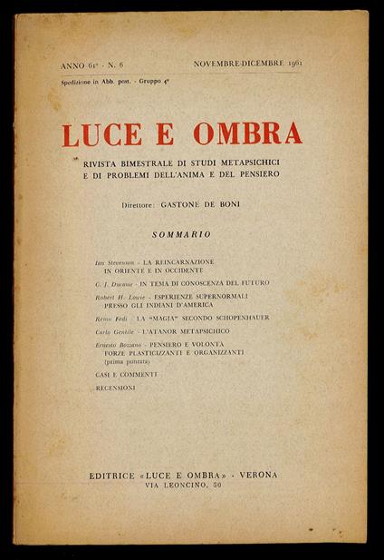 Luce e ombra 1961 n.6 - copertina