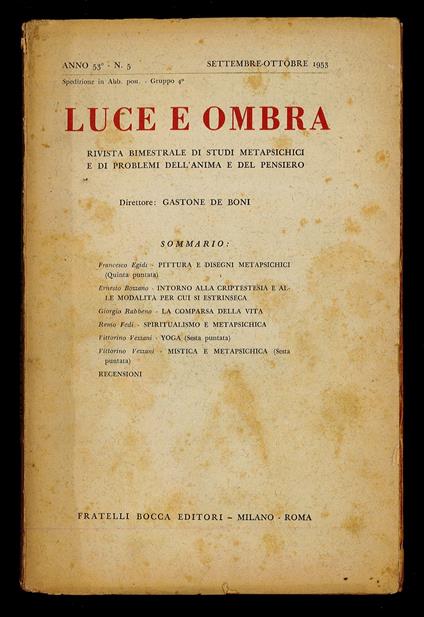 Luce e ombra 1953 n.5 - copertina
